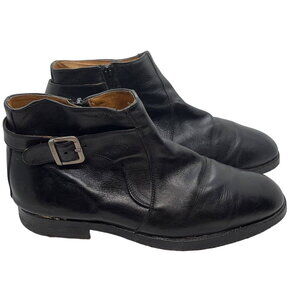 Fernando Strappa Ankle Leather Boots  Men Shoes Size 11 Black